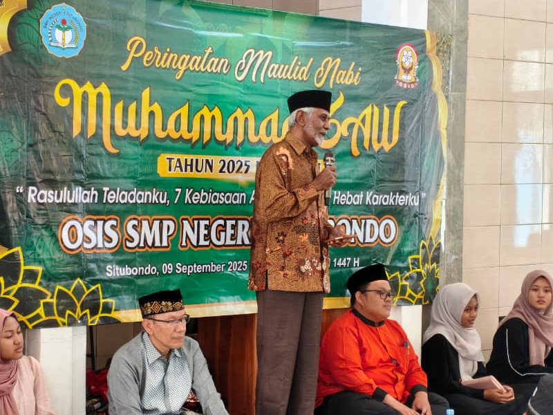 SMPN 5 Situbondo Peringati Maulid Nabi Muhammad SAW Bersama Ustadz Hasan Said Bil Gasir, S.Pd.I